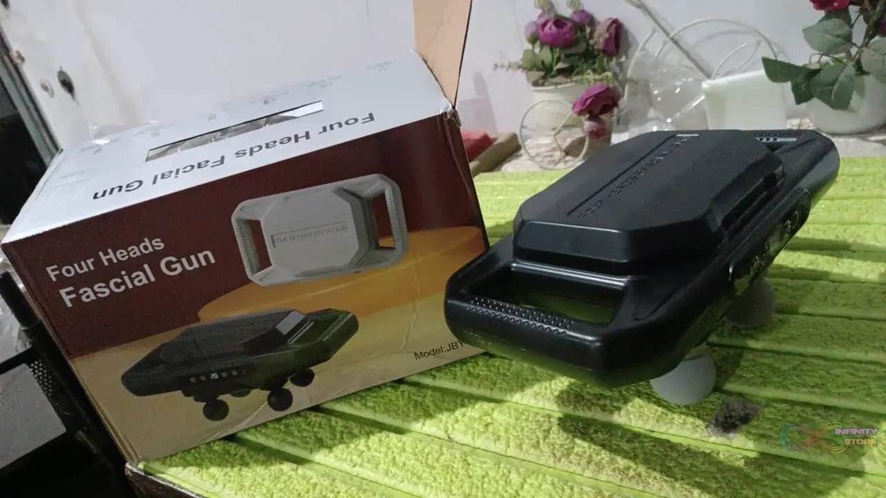 Handheld Full Body Massager 4-Head Massage Gun (1 Pc / Mix Color) - infinityexculsivestore.com