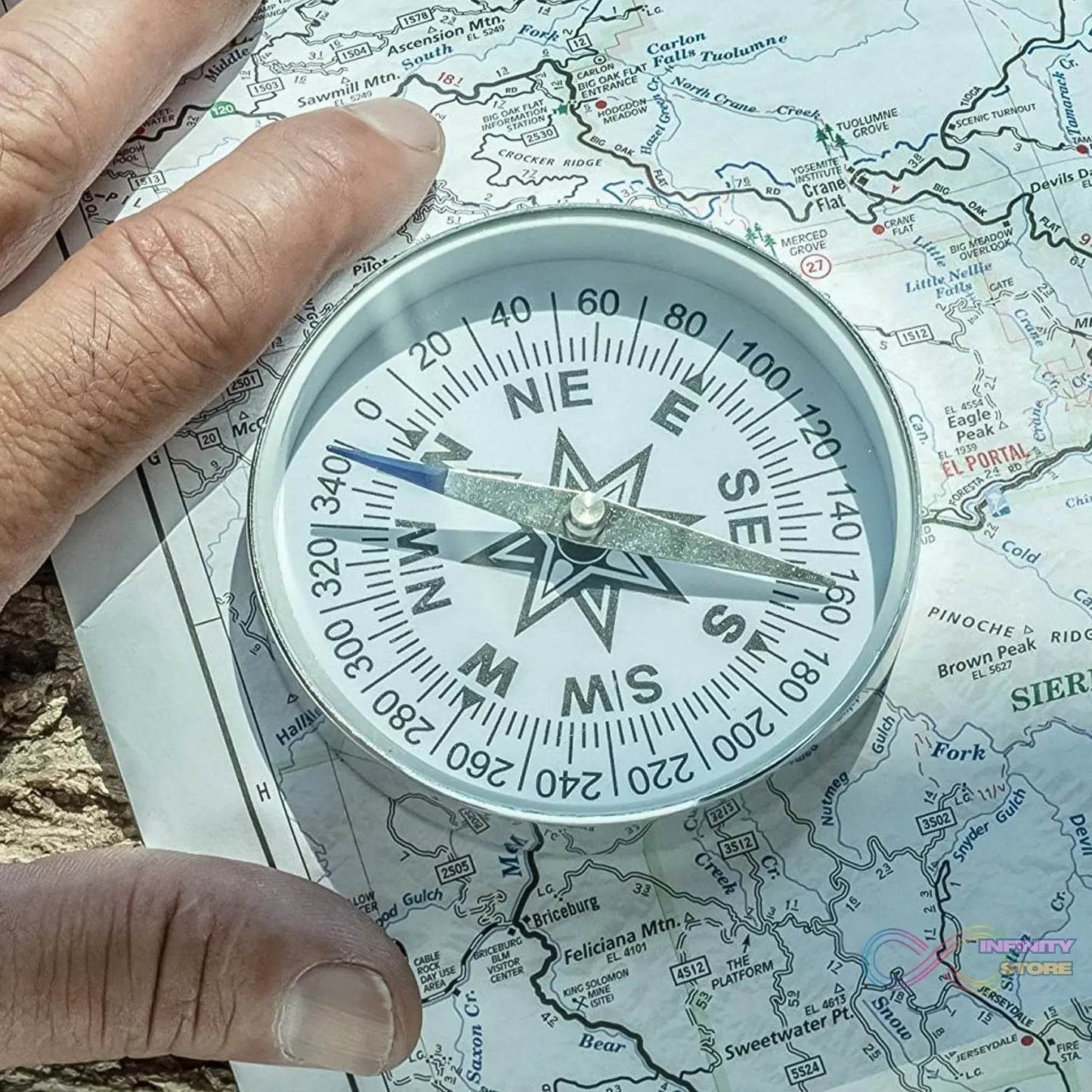 Handheld Large Compass for direction and Navigation (80 MM / 3 Inch / 1 Pc) - infinityexculsivestore.com