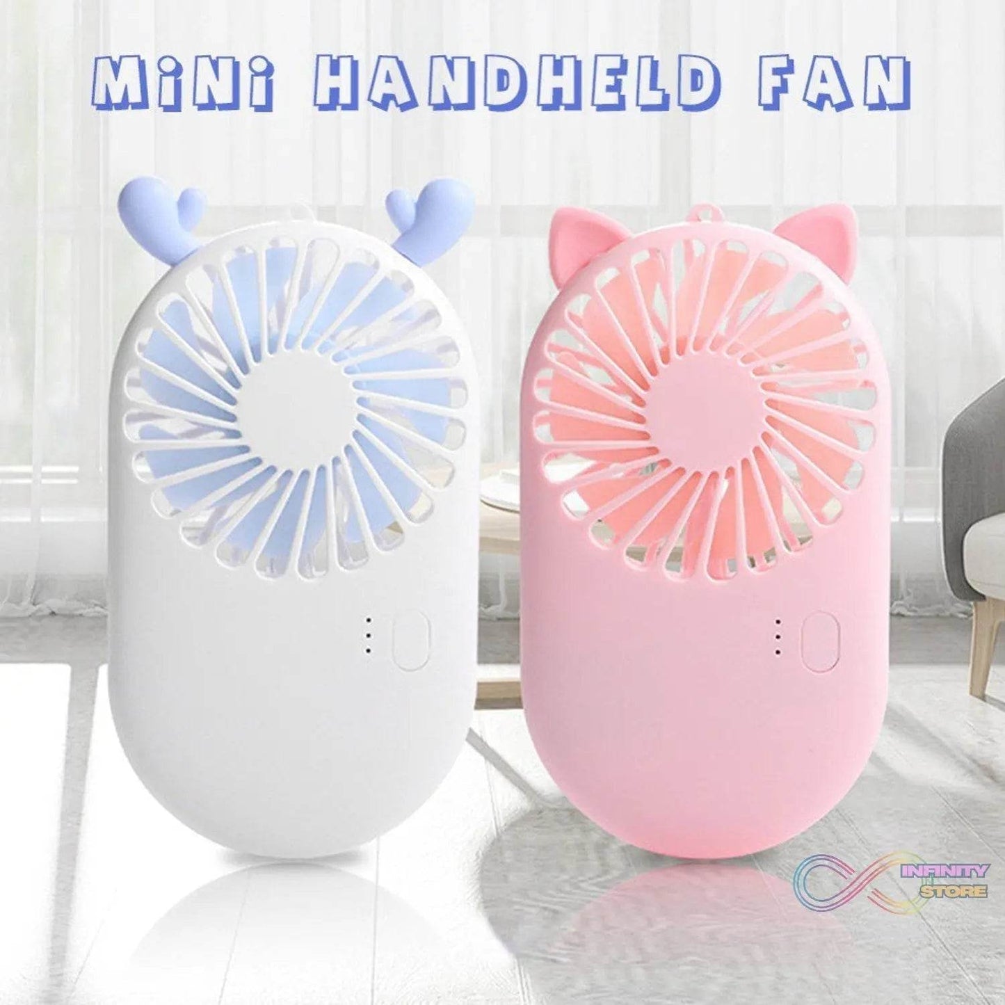 Handheld Mini Fan - USB Personal Fan with Bracket, Pocket-Sized Desktop Fan (Battery Not Included) - infinityexculsivestore.com