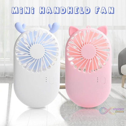 Handheld Mini Fan - USB Personal Fan with Bracket, Pocket-Sized Desktop Fan (Battery Not Included) - infinityexculsivestore.com