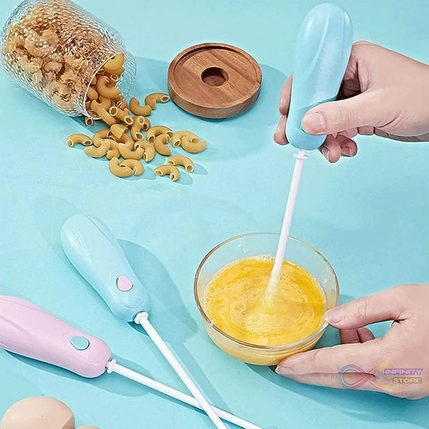 Handheld Plastic Electric Mixer Blender (1 Pc /Battery Not Included) - infinityexculsivestore.com