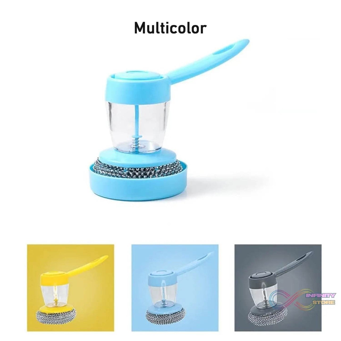 Handheld Soap Dispenser with Scrub (1 Set) - infinityexculsivestore.com