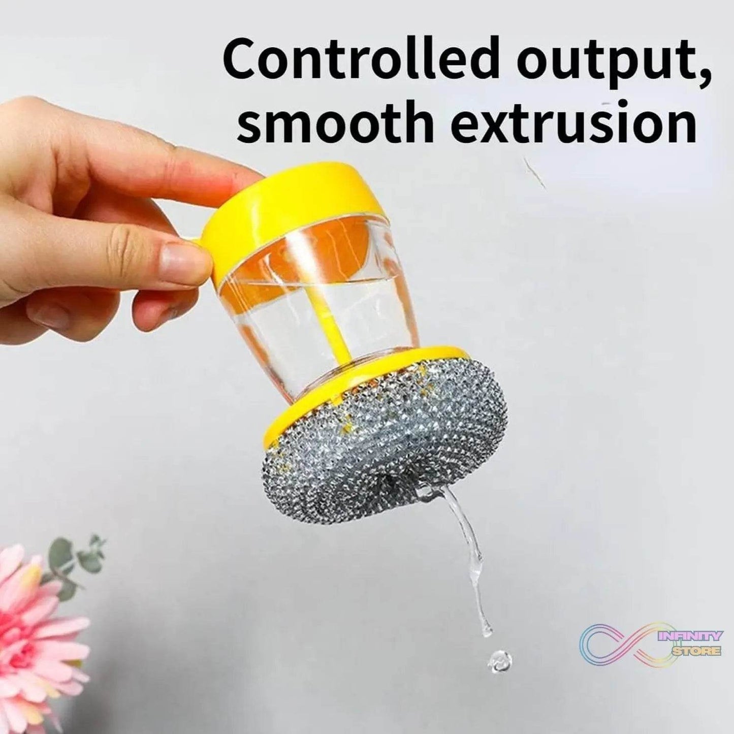 Handheld Soap Dispenser with Scrub (1 Set) - infinityexculsivestore.com