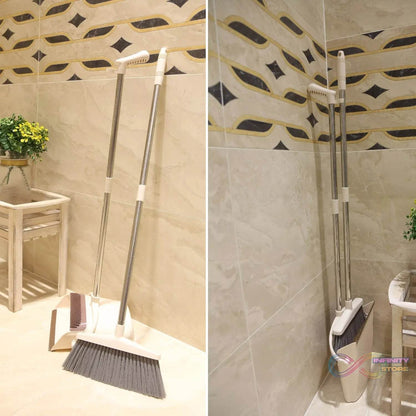 Handle Dustpan and Brush for Sweeping & Cleaning Dust Pan and Broom Handled - infinityexculsivestore.com