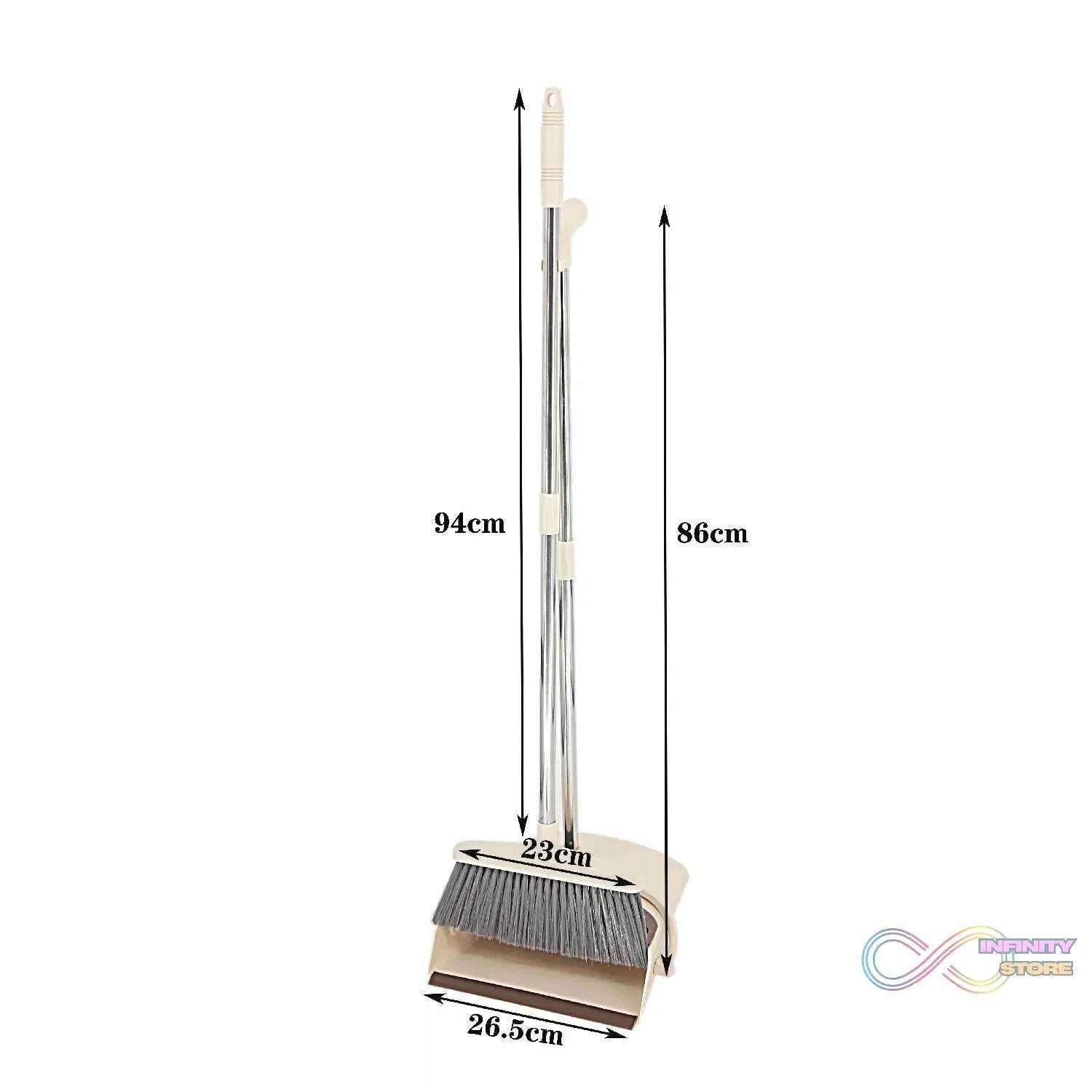 Handle Dustpan and Brush for Sweeping & Cleaning Dust Pan and Broom Handled - infinityexculsivestore.com