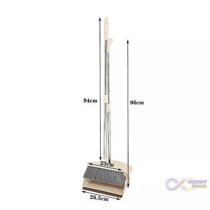 Handle Dustpan and Brush for Sweeping & Cleaning Dust Pan and Broom Handled - infinityexculsivestore.com