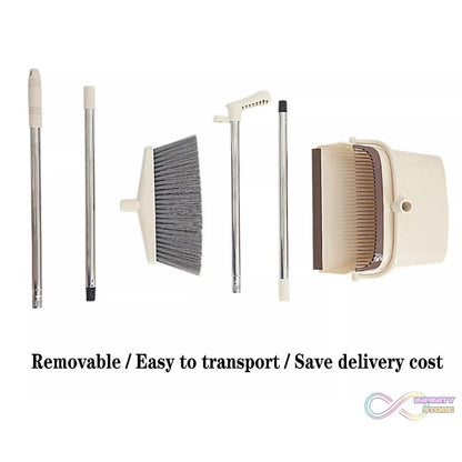 Handle Dustpan and Brush for Sweeping & Cleaning Dust Pan and Broom Handled - infinityexculsivestore.com