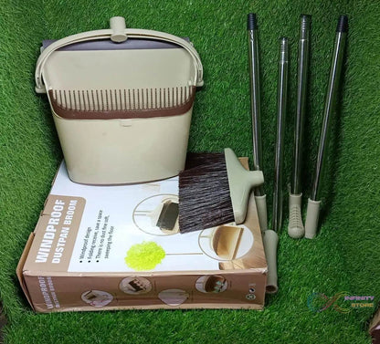 Handle Dustpan and Brush for Sweeping & Cleaning Dust Pan and Broom Handled - infinityexculsivestore.com