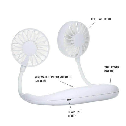 Hands-Free Wearable Neckband Fan - infinityexculsivestore.com