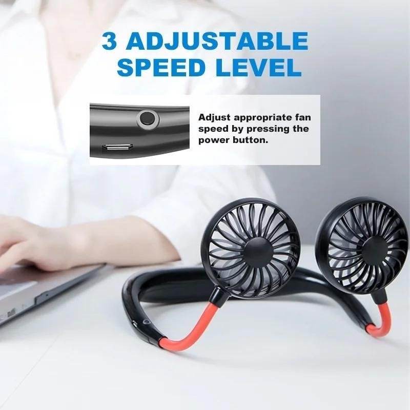 Hands-Free Wearable Neckband Fan - infinityexculsivestore.com