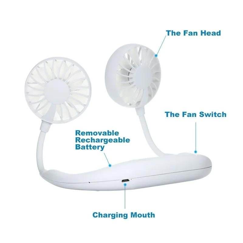 Hands-Free Wearable Neckband Fan - infinityexculsivestore.com