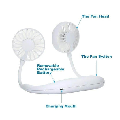 Hands-Free Wearable Neckband Fan - infinityexculsivestore.com
