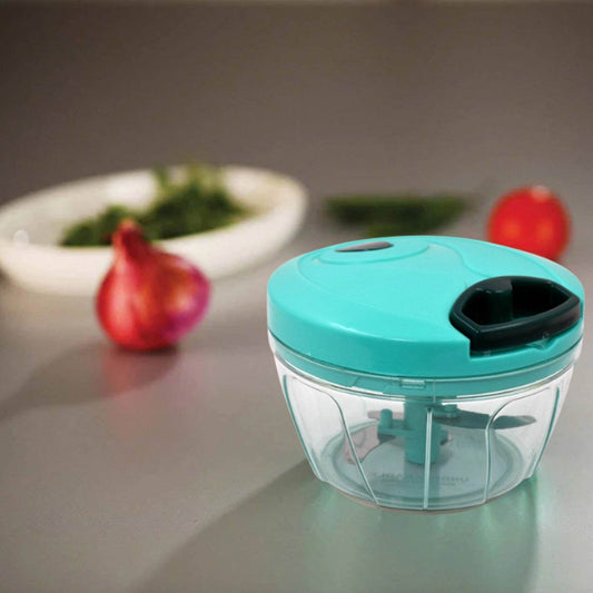 Handy Mini Plastic Vegetable Chopper Cutter, Onion Chopper Vegetables for Kitchen Accessories with 3 Blades - infinityexculsivestore.com