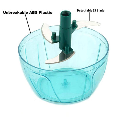 Handy Mini Plastic Vegetable Chopper Cutter, Onion Chopper Vegetables for Kitchen Accessories with 3 Blades - infinityexculsivestore.com