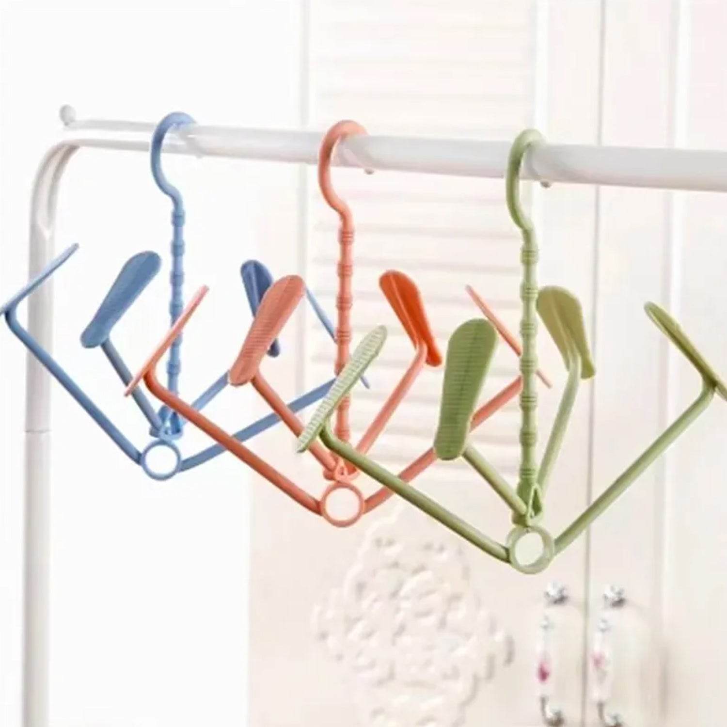 Hanging Shoe Rack Rotating Four Hooks Portable Drying Shoe Rack Wet and Dry Dual-use Drying Shoes Hanger Windproof - infinityexculsivestore.com