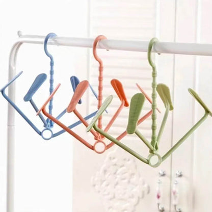 Hanging Shoe Rack Rotating Four Hooks Portable Drying Shoe Rack Wet and Dry Dual-use Drying Shoes Hanger Windproof - infinityexculsivestore.com