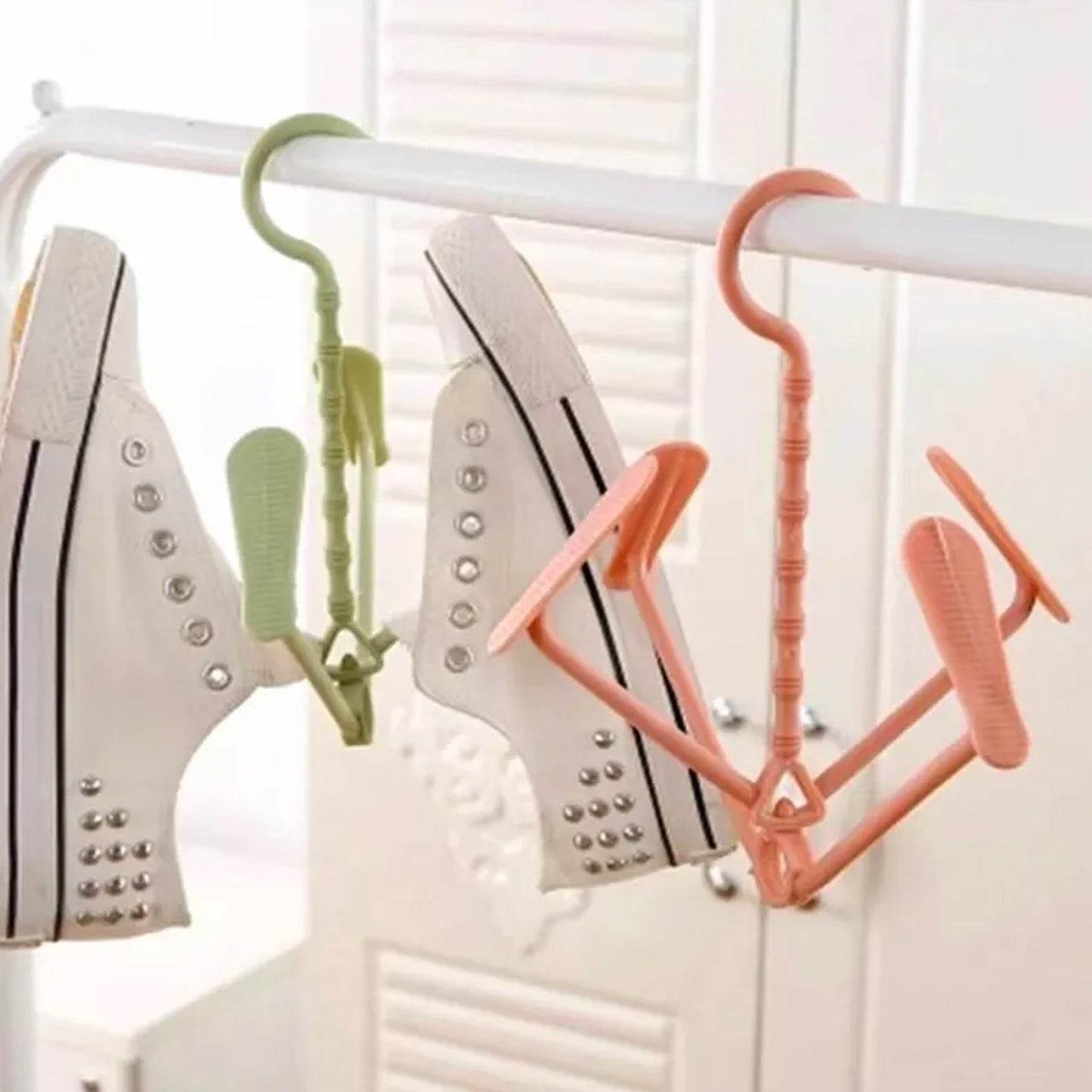 Hanging Shoe Rack Rotating Four Hooks Portable Drying Shoe Rack Wet and Dry Dual-use Drying Shoes Hanger Windproof - infinityexculsivestore.com