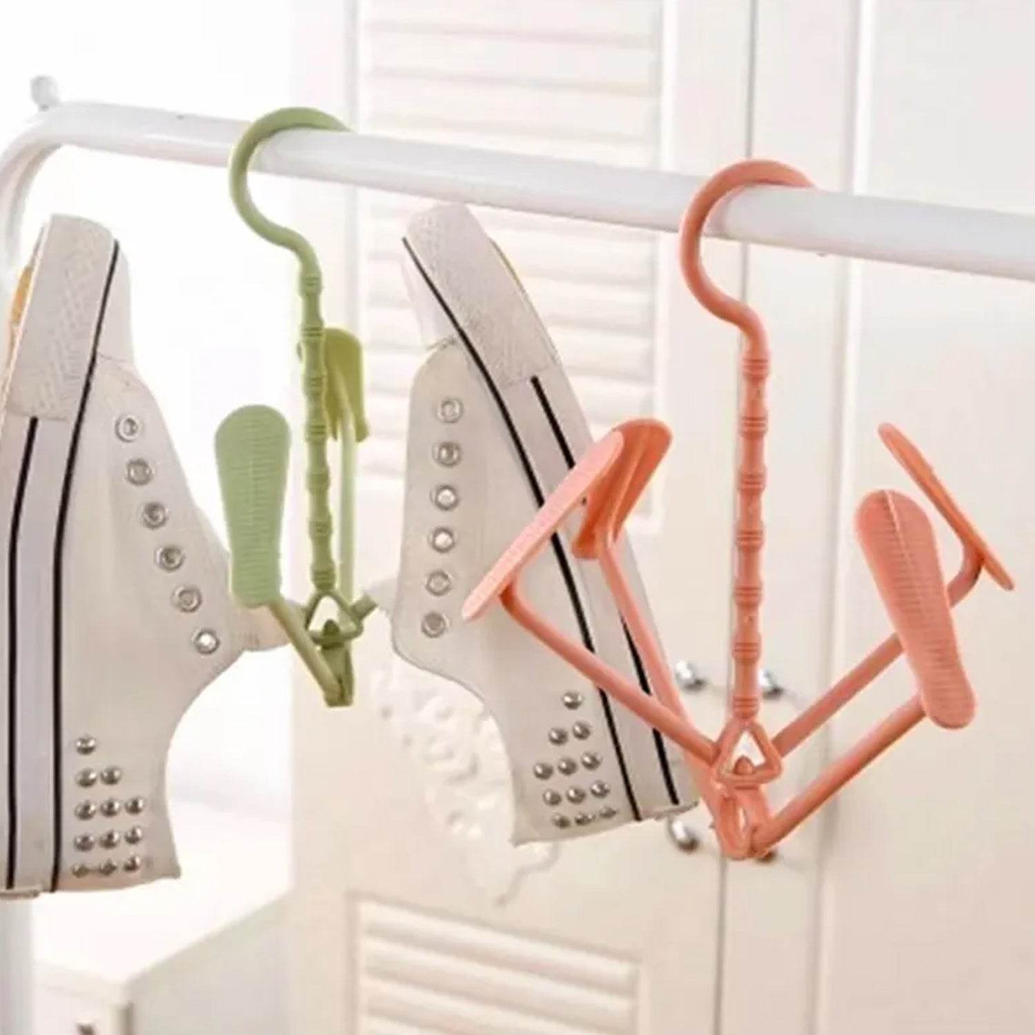 Hanging Shoe Rack Rotating Four Hooks Portable Drying Shoe Rack Wet and Dry Dual-use Drying Shoes Hanger Windproof - infinityexculsivestore.com