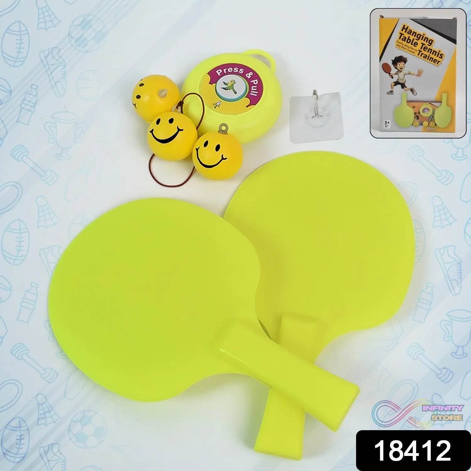 Hanging Table Tennis Trainer Set with Three Ball (1 Set) - infinityexculsivestore.com