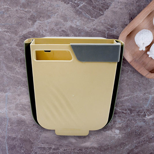 Hanging Trash Can for Kitchen Cabinet Door, Small Collapsible Foldable Waste Bins, Hanging Trash Holder for Bathroom Bedroom Office Car, Portable - infinityexculsivestore.com