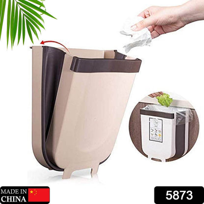 Hanging Trash Can for Kitchen Cabinet Door, Small Collapsible Foldable Waste Bins, Hanging Trash Holder for Bathroom Bedroom Office Car, Portable. - infinityexculsivestore.com