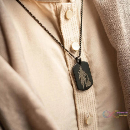 Hanuman Chalisa Locket with Gada, Chain (1 Pc) - infinityexculsivestore.com