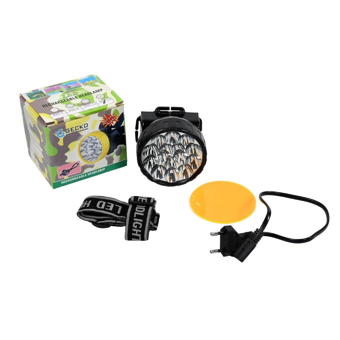 Head Lamp 15 Led Long Range Rechargeable Lamp Use For Camping, Hiking - infinityexculsivestore.com
