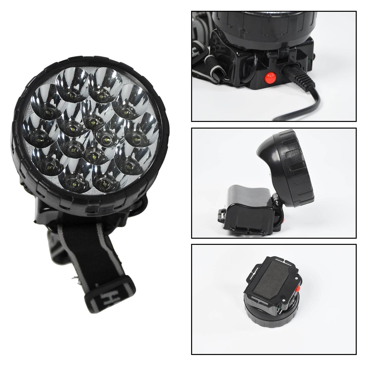 Head Lamp 15 Led Long Range Rechargeable Lamp Use For Camping, Hiking - infinityexculsivestore.com