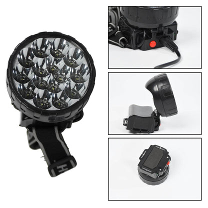 Head Lamp 15 Led Long Range Rechargeable Lamp Use For Camping, Hiking - infinityexculsivestore.com