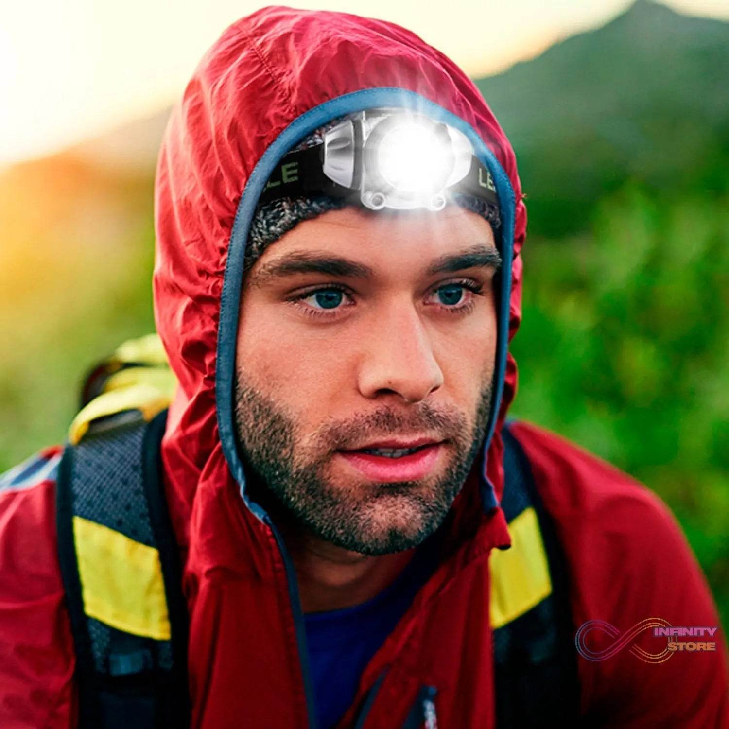 Head Lamp 9 Led Long Range Rechargeable Lamp Use For Farmers, Fishing - infinityexculsivestore.com