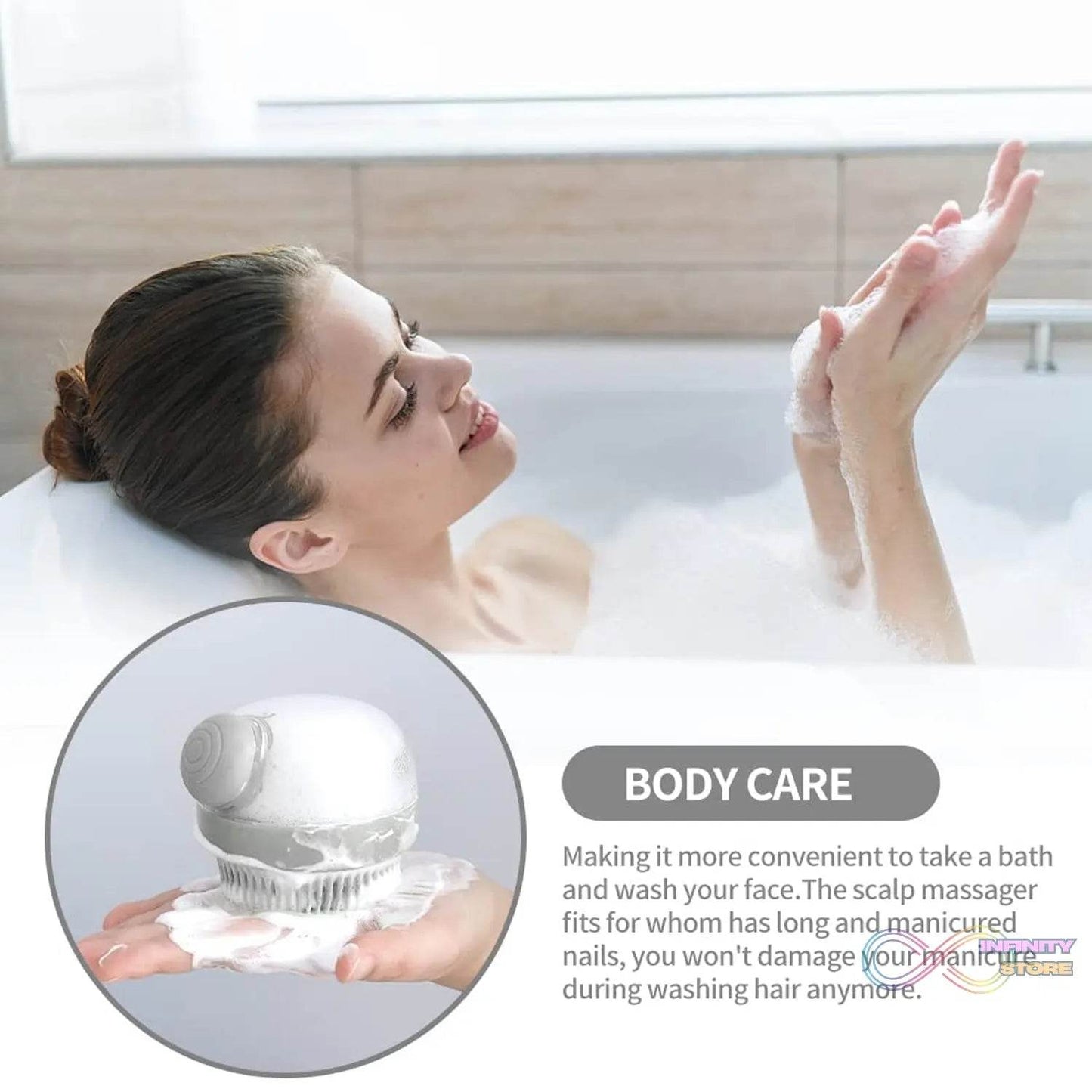 Head Scalp Massager Shampoo Brush (1 Pc) - infinityexculsivestore.com