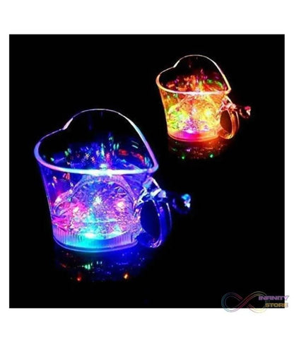 Heart Shape Activated Blinking Led Glass Cup - infinityexculsivestore.com