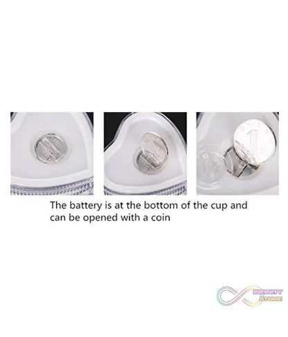 Heart Shape Activated Blinking Led Glass Cup - infinityexculsivestore.com