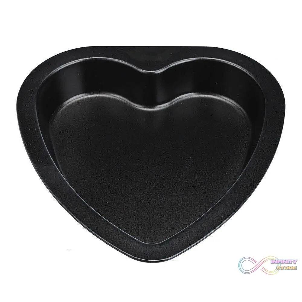 Heart Shape Cake Mould Non Stick Steel 1 kg Cake Baking Tray ( 23cm) - infinityexculsivestore.com
