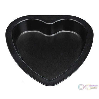 Heart Shape Cake Mould Non Stick Steel 1 kg Cake Baking Tray ( 23cm) - infinityexculsivestore.com