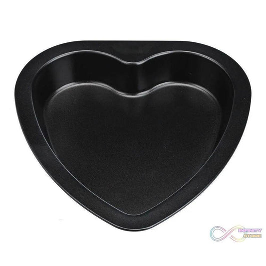 Heart Shape Cake Mould Non Stick Steel 1 kg Cake Baking Tray ( 23cm) - infinityexculsivestore.com