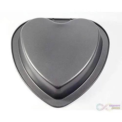Heart Shape Cake Mould Non Stick Steel 1 kg Cake Baking Tray ( 23cm) - infinityexculsivestore.com