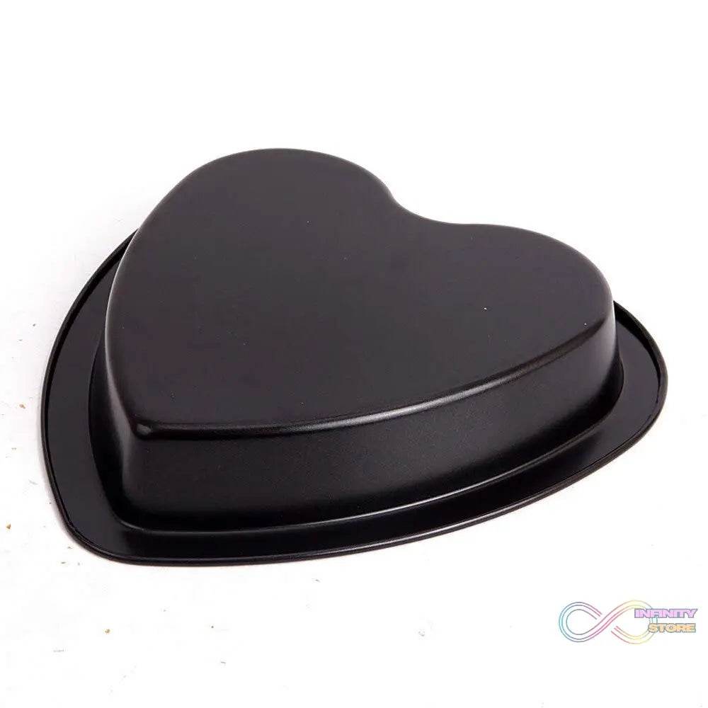 Heart Shape Cake Mould Non Stick Steel 1 kg Cake Baking Tray ( 23cm) - infinityexculsivestore.com