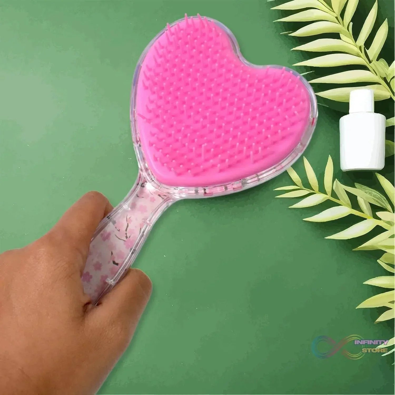 Heart Shape Hair Brush Massage Shower Comb (1 Pc) - infinityexculsivestore.com