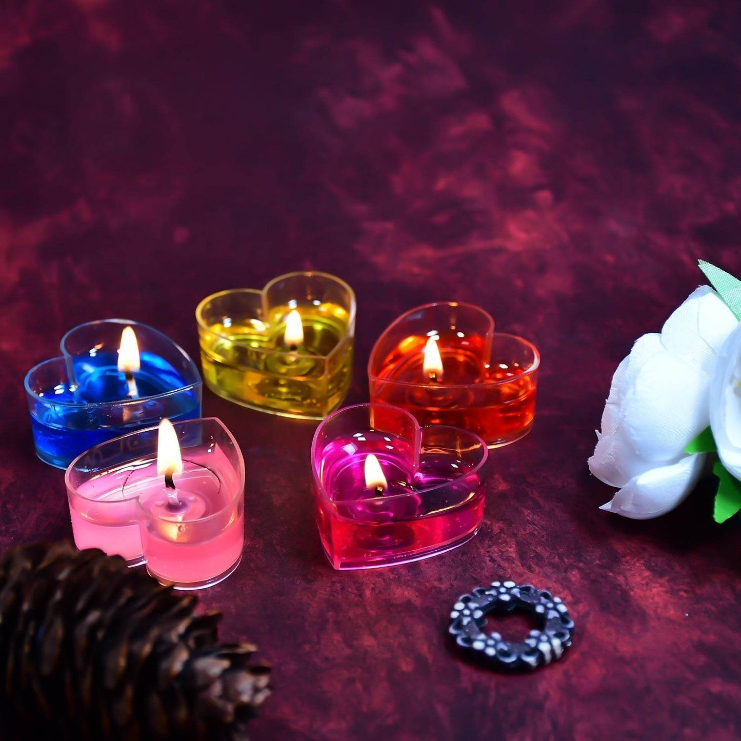 Heart Shape Wax Scented Candles. (Pack of 20 pcs) - infinityexculsivestore.com