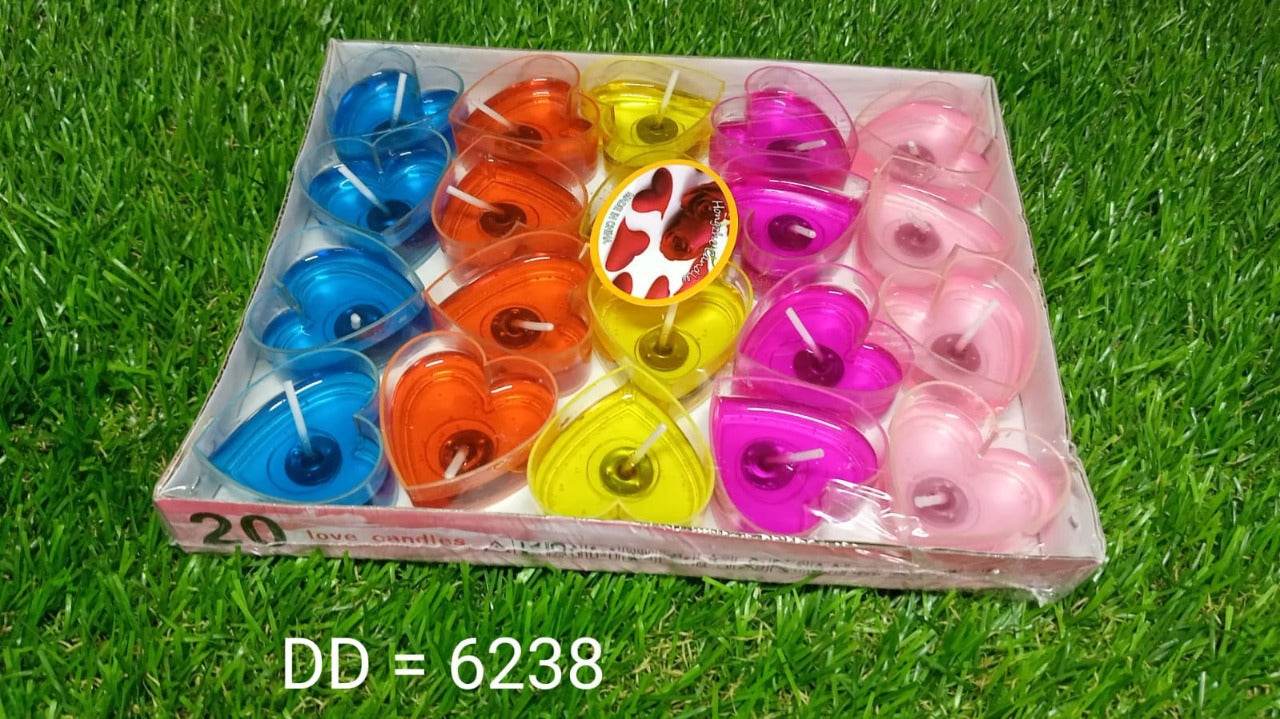Heart Shape Wax Scented Candles. (Pack of 20 pcs) - infinityexculsivestore.com