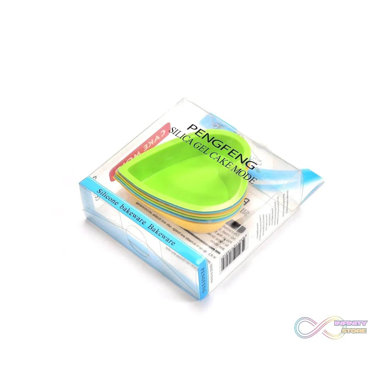 Heart - shaped Mold Silicone Mold Cake Mold Cake Tools Baking Tools Bakeware Cake Tool (pack of 6) - infinityexculsivestore.com