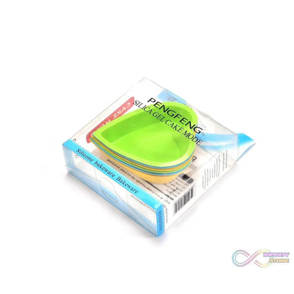 Heart - shaped Mold Silicone Mold Cake Mold Cake Tools Baking Tools Bakeware Cake Tool (pack of 6) - infinityexculsivestore.com