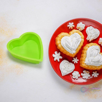 Heart - shaped Mold Silicone Mold Cake Mold Cake Tools Baking Tools Bakeware Cake Tool (pack of 6) - infinityexculsivestore.com