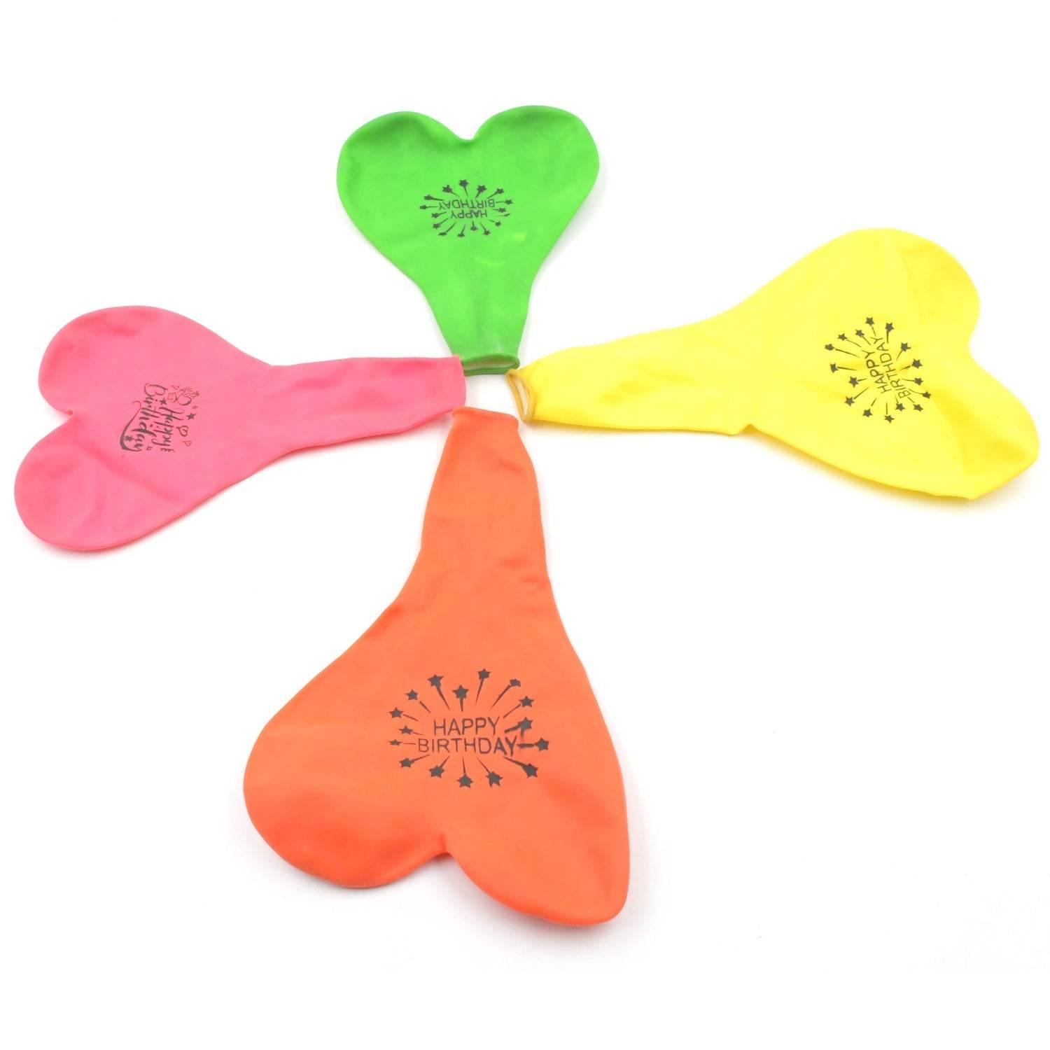 Heart shaped balloons Kinds of Rainbow Party Latex Balloons for Birthday / Anniversary / Valentine's / Wedding / Engagement Party Decoration Multicolor (4 Pcs Set) - infinityexculsivestore.com