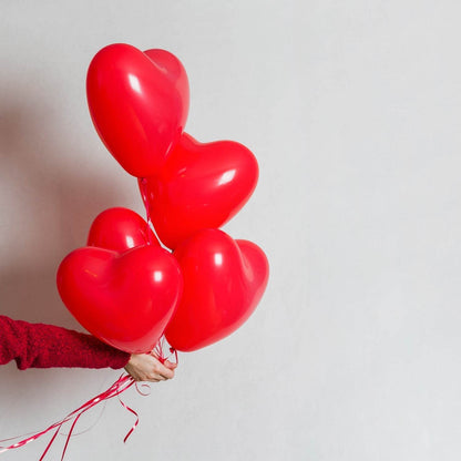 Heart shaped balloons Kinds of Rainbow Party Latex Balloons for Birthday / Anniversary / Valentine's / Wedding / Engagement Party Decoration One Color (20 Pcs Set) - infinityexculsivestore.com