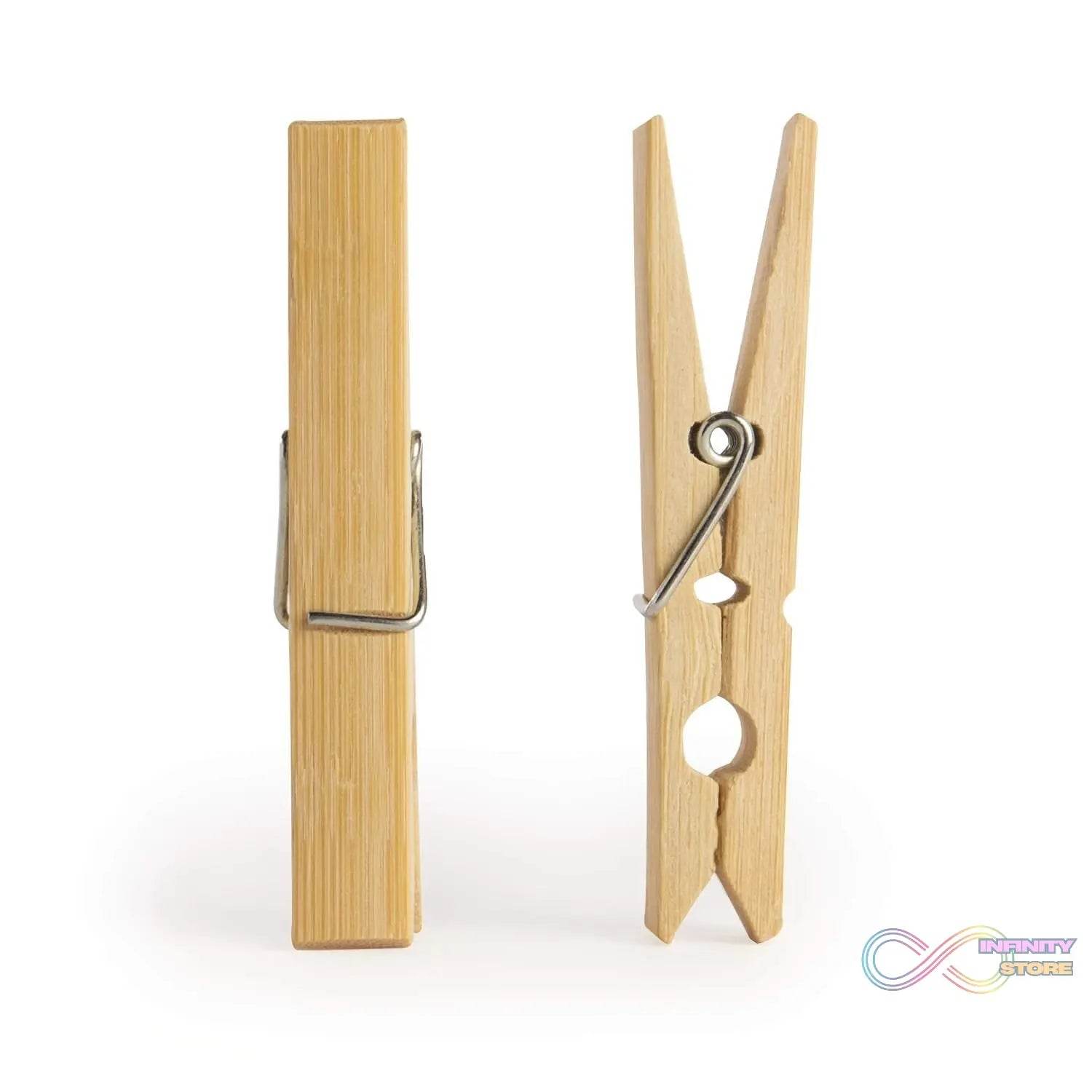 Heavy Duty Bamboo Wooden Cloth Clips / Pegs (10 Pcs Set) - infinityexculsivestore.com