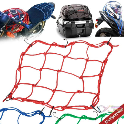 Heavy-Duty Elastic Bungee Cargo Net Mesh Holder - 4 Adjustable Hooks for Motorcycle Tank and Helmet, Octopus Holder for Backpacks and Helmets - infinityexculsivestore.com