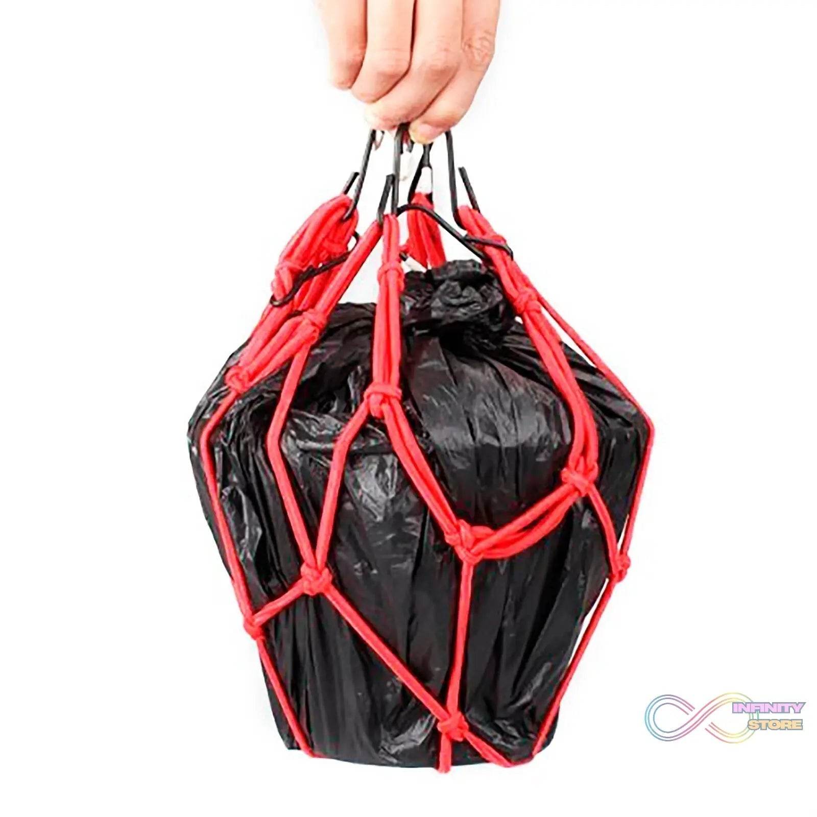 Heavy-Duty Elastic Bungee Cargo Net Mesh Holder - 4 Adjustable Hooks for Motorcycle Tank and Helmet, Octopus Holder for Backpacks and Helmets - infinityexculsivestore.com