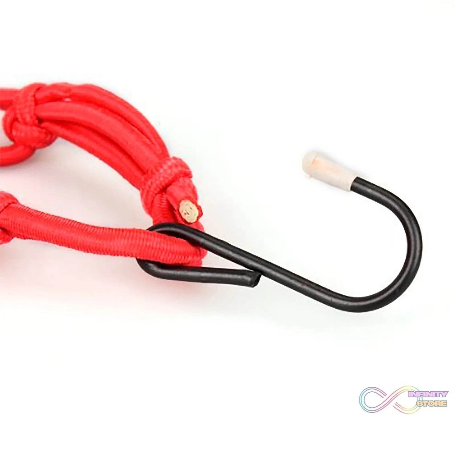 Heavy-Duty Elastic Bungee Cargo Net Mesh Holder - 4 Adjustable Hooks for Motorcycle Tank and Helmet, Octopus Holder for Backpacks and Helmets - infinityexculsivestore.com